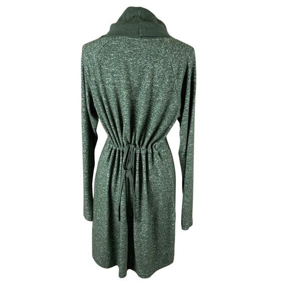 Cabi Green Long Sleeve Cowl Neck Drawstring Waist Sweater Dress Size Medium - Picture 4 of 7